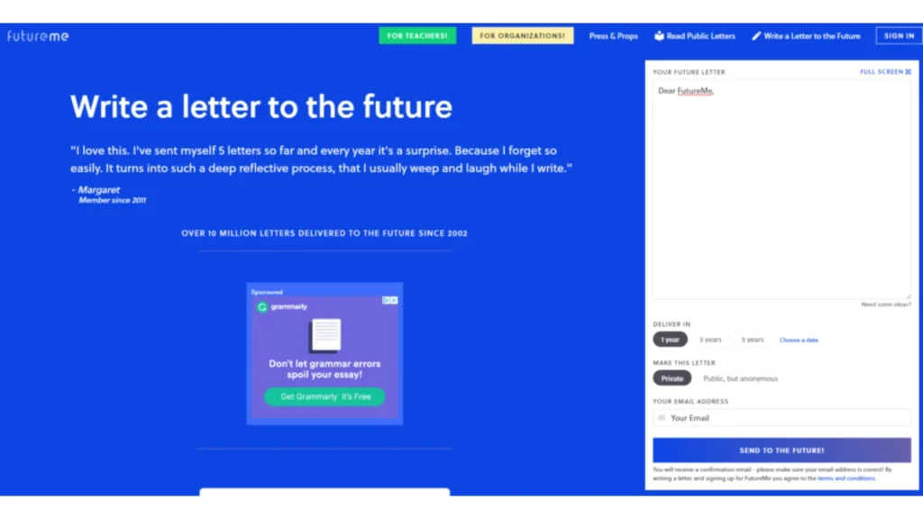 How Does FutureMe.org Work